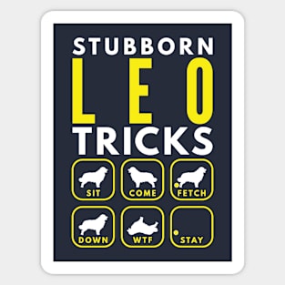 Stubborn Leo Tricks - Dog Training Sticker